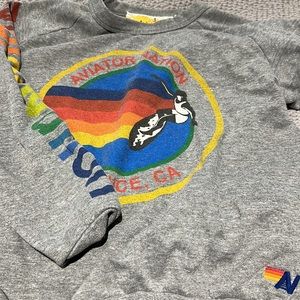 Aviator Nation Crew sweatshirt heather grey